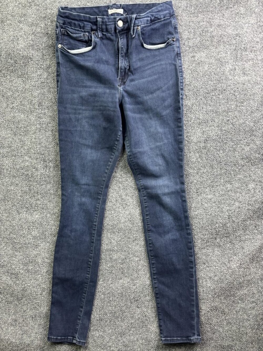 Good American Skinny Jeans Womens 12 Blue Med Wash High Rise Stretch 31x28 Denim